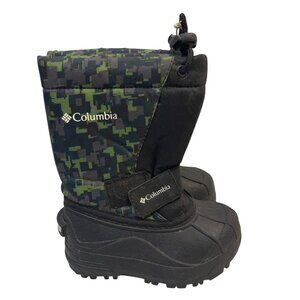 Columbia Powderbug Camo Snow Boots Boys Size 8 Little Kids